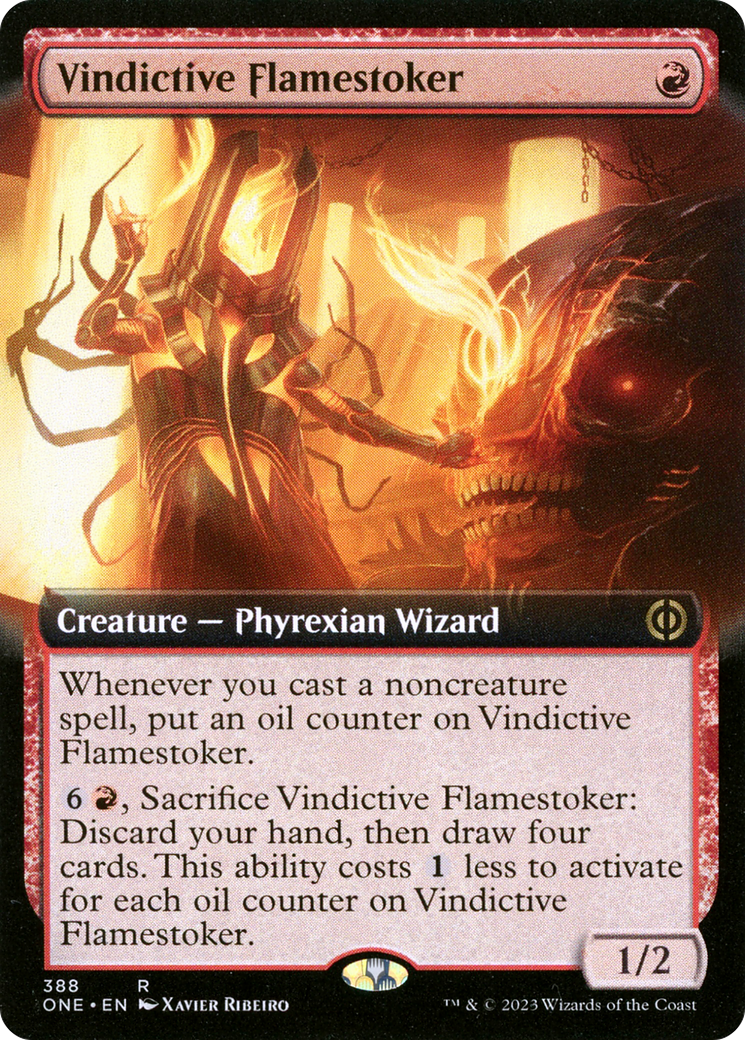 Vindictive Flamestoker (Extended Art) [Phyrexia: All Will Be One] | Rook's Games and More