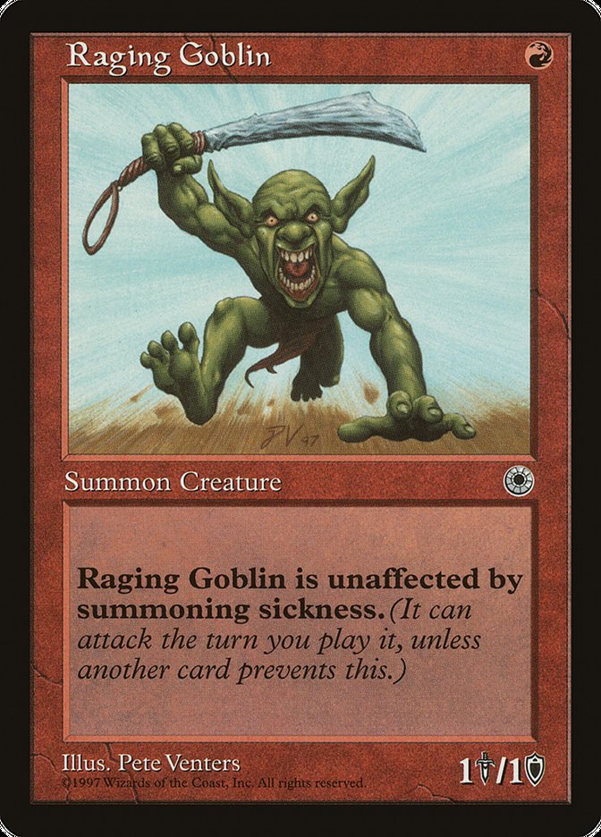 Raging Goblin (No Flavor Text) [Portal] | Rook's Games and More