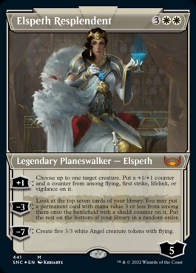 Elspeth Resplendent (Showcase Art Deco Foil Etched) [Streets of New Capenna] | Rook's Games and More