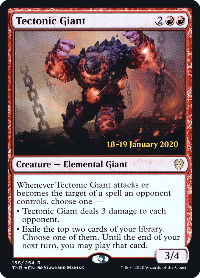 Tectonic Giant [Theros Beyond Death Prerelease Promos] | Rook's Games and More