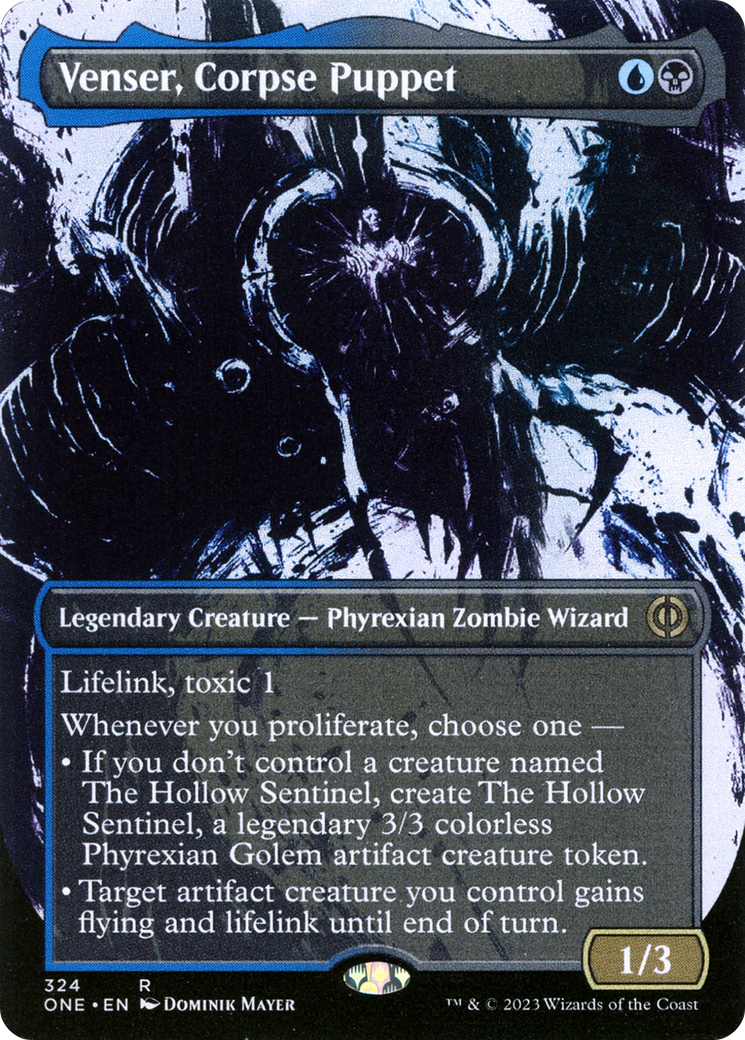 Venser, Corpse Puppet (Borderless Ichor) [Phyrexia: All Will Be One] | Rook's Games and More