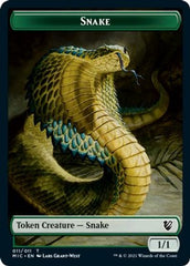 Spirit // Snake Double-sided Token [Innistrad: Midnight Hunt Commander] | Rook's Games and More