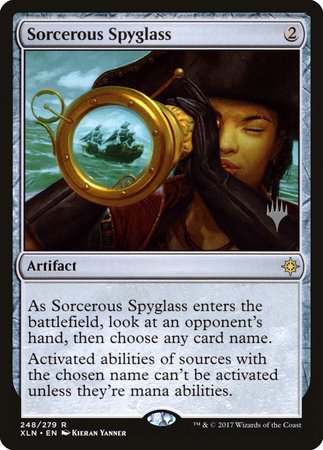 Sorcerous Spyglass [Ixalan Promos] | Rook's Games and More