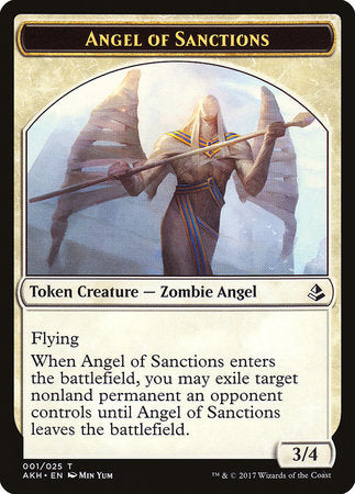 Angel of Sanctions Token [Amonkhet Tokens] | Rook's Games and More