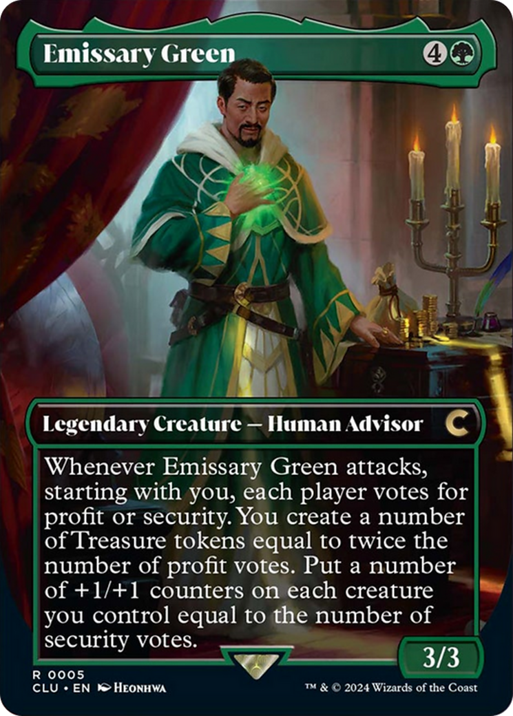 Emissary Green (Borderless) [Ravnica: Clue Edition] | Rook's Games and More