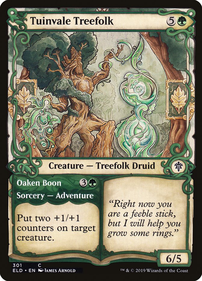 Tuinvale Treefolk // Oaken Boon (Showcase) [Throne of Eldraine] | Rook's Games and More