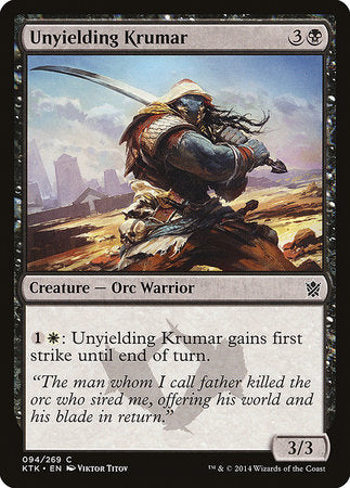 Unyielding Krumar [Khans of Tarkir] | Rook's Games and More