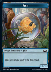 Fish // Spirit Double-sided Token [Streets of New Capenna Tokens] | Rook's Games and More