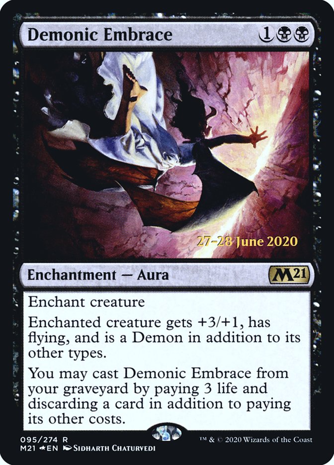 Demonic Embrace  [Core Set 2021 Prerelease Promos] | Rook's Games and More