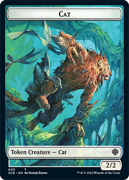 Saproling // Cat Double-Sided Token [Starter Commander Decks] | Rook's Games and More