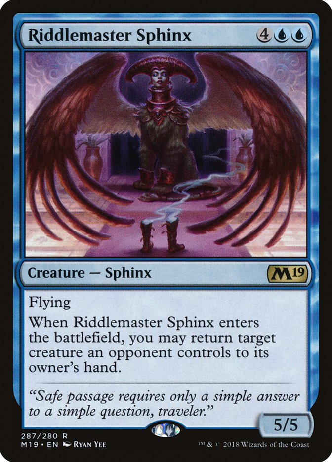 Riddlemaster Sphinx [Core Set 2019] | Rook's Games and More