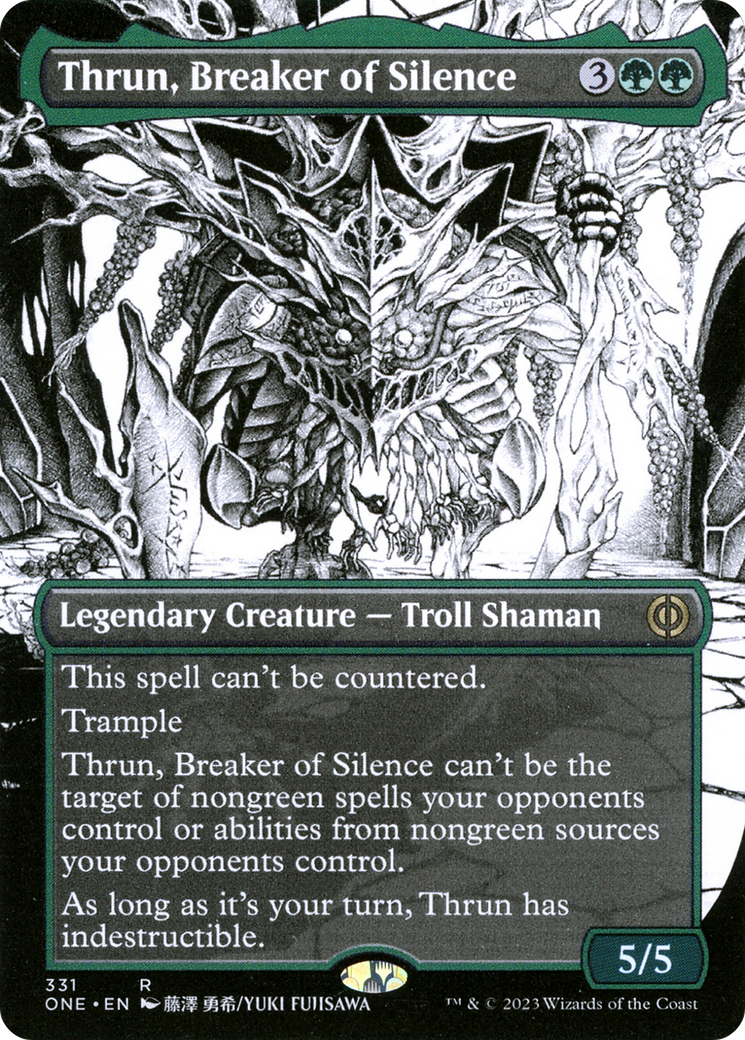 Thrun, Breaker of Silence (Borderless Manga) [Phyrexia: All Will Be One] | Rook's Games and More