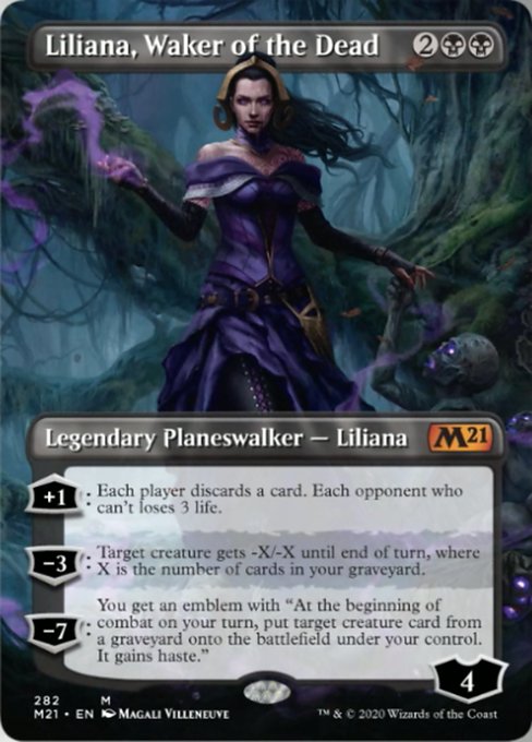 Liliana, Waker of the Dead (Borderless) [Core Set 2021] | Rook's Games and More