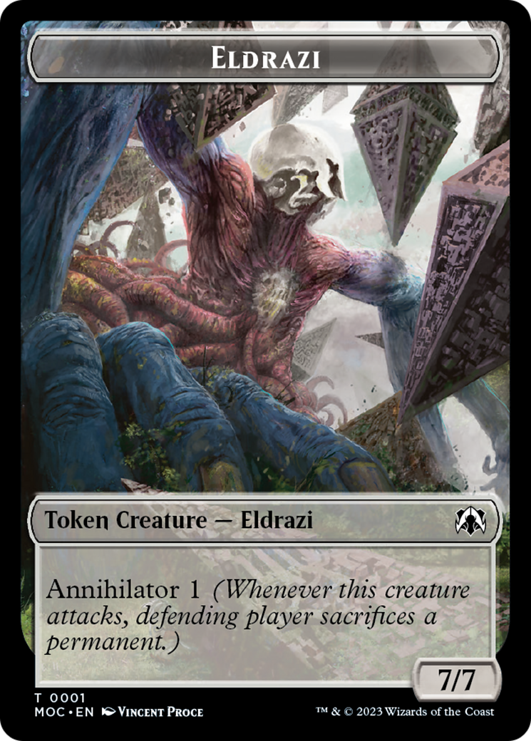 Eldrazi // Angel (4) Double-Sided Token [March of the Machine Commander Tokens] | Rook's Games and More