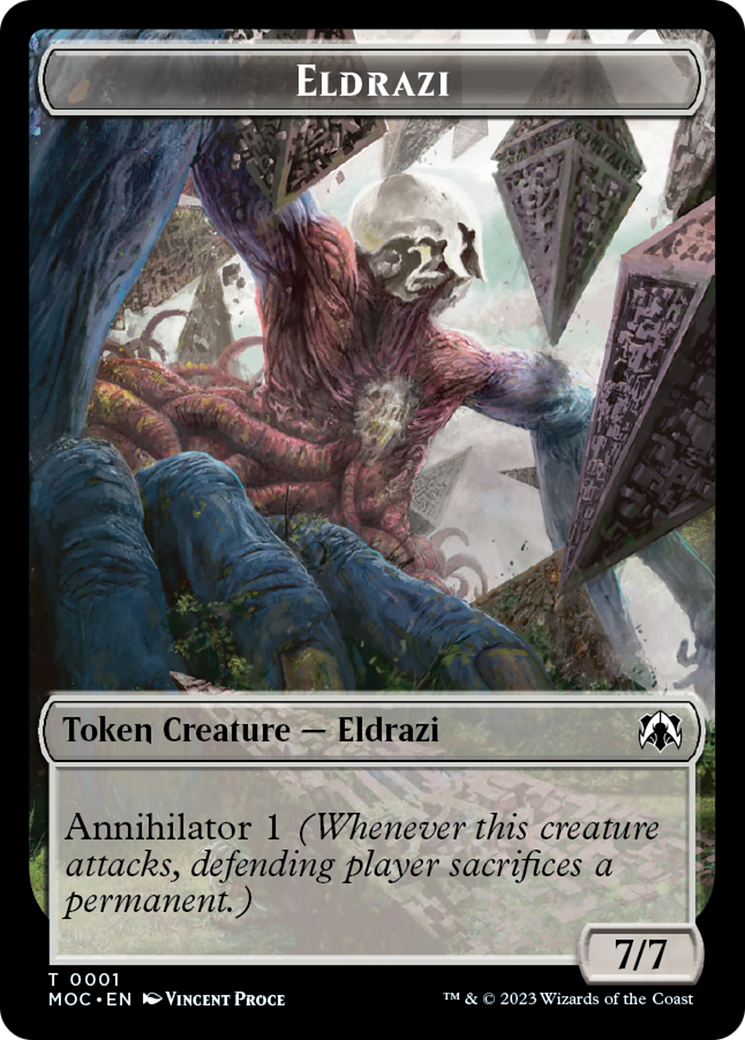 Goblin // Eldrazi Double-Sided Token [March of the Machine Commander Tokens] | Rook's Games and More