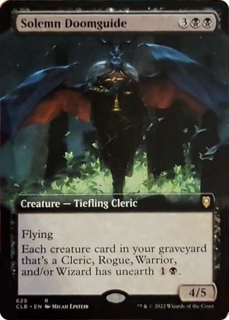 Solemn Doomguide (Extended Art) [Commander Legends: Battle for Baldur's Gate] | Rook's Games and More