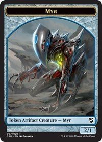 Myr (007) // Construct (020) Double-sided Token [Commander 2018 Tokens] | Rook's Games and More