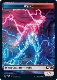 Weird // Zombie Double-sided Token [Core Set 2021 Tokens] | Rook's Games and More