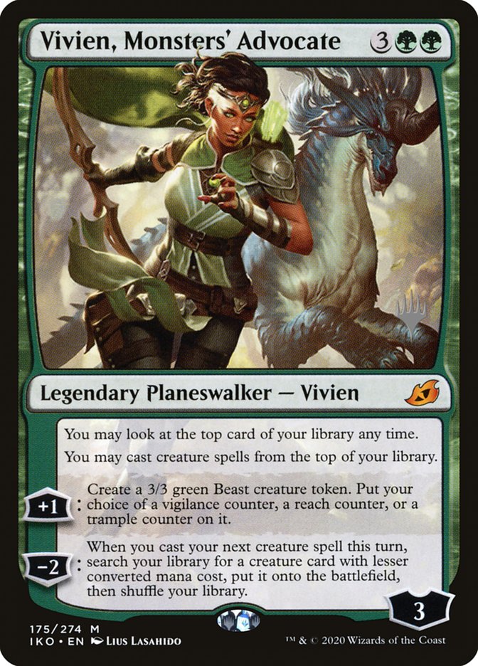 Vivien, Monsters' Advocate (Promo Pack) [Ikoria: Lair of Behemoths Promos] | Rook's Games and More