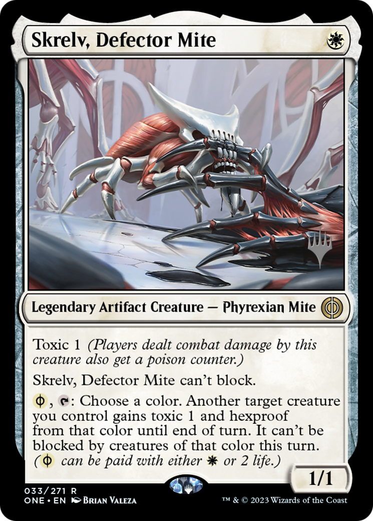 Skrelv, Defector Mite (Promo Pack) [Phyrexia: All Will Be One Promos] | Rook's Games and More