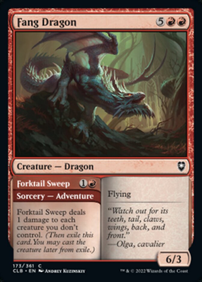 Fang Dragon // Forktail Sweep [Commander Legends: Battle for Baldur's Gate] | Rook's Games and More