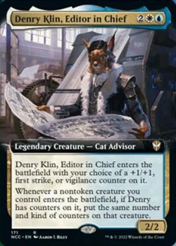 Denry Klin, Editor in Chief (Extended Art) [Streets of New Capenna Commander] | Rook's Games and More