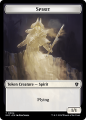 Spirit // Phyrexian Germ Double-Sided Token [Murders at Karlov Manor Commander Tokens] | Rook's Games and More