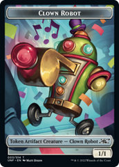 Clown Robot (003) // Food (011) Double-sided Token [Unfinity Tokens] | Rook's Games and More