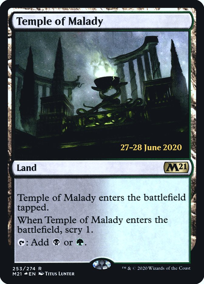 Temple of Malady  [Core Set 2021 Prerelease Promos] | Rook's Games and More