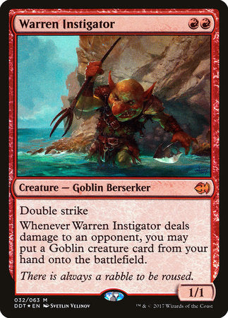 Warren Instigator [Duel Decks: Merfolk vs. Goblins] | Rook's Games and More