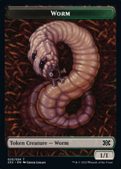 Worm // Knight Double-sided Token [Double Masters 2022 Tokens] | Rook's Games and More