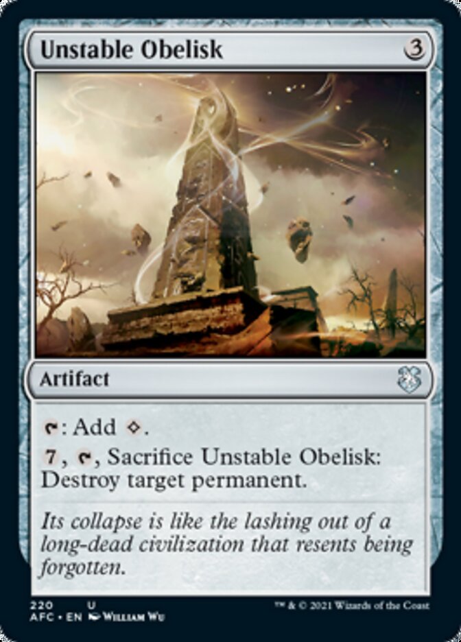 Unstable Obelisk [Dungeons & Dragons: Adventures in the Forgotten Realms Commander] | Rook's Games and More