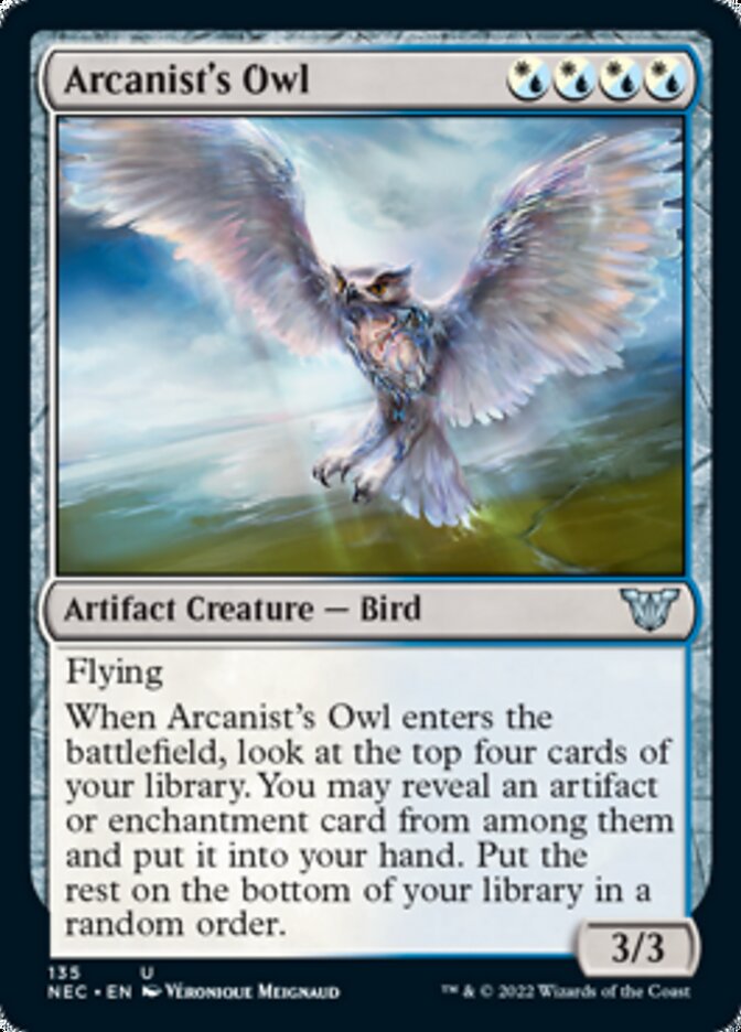 Arcanist's Owl [Kamigawa: Neon Dynasty Commander] | Rook's Games and More