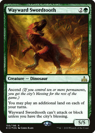 Wayward Swordtooth [Rivals of Ixalan Promos] | Rook's Games and More