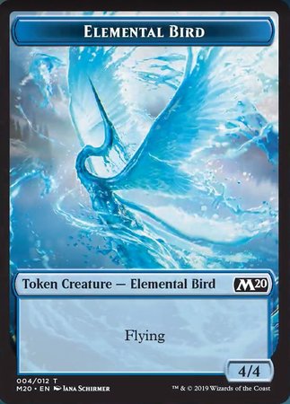 Elemental Bird Token [Core Set 2020 Tokens] | Rook's Games and More