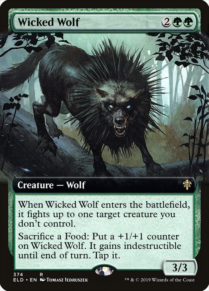 Wicked Wolf (Extended Art) [Throne of Eldraine] | Rook's Games and More