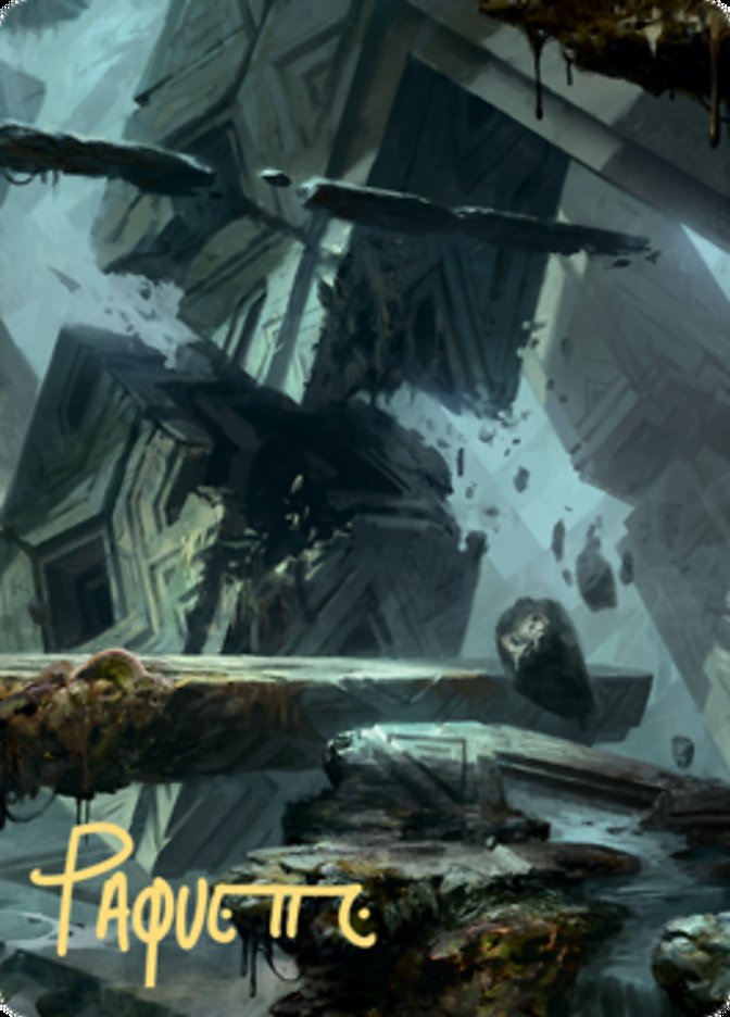 Swamp 3 Art Card (Gold-Stamped Signature) [Zendikar Rising Art Series] | Rook's Games and More