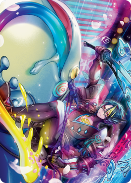 Tatsunari, Toad Rider Art Card [Kamigawa: Neon Dynasty Art Series] | Rook's Games and More