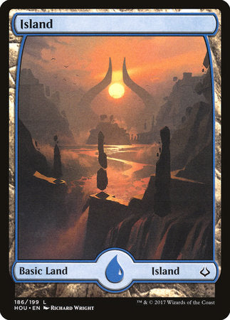 Island (186) - Full Art [Hour of Devastation] | Rook's Games and More