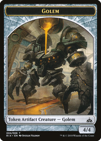 Golem Token (004) [Rivals of Ixalan Tokens] | Rook's Games and More