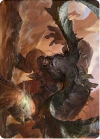 Moraug, Fury of Akoum Art Card [Zendikar Rising Art Series] | Rook's Games and More