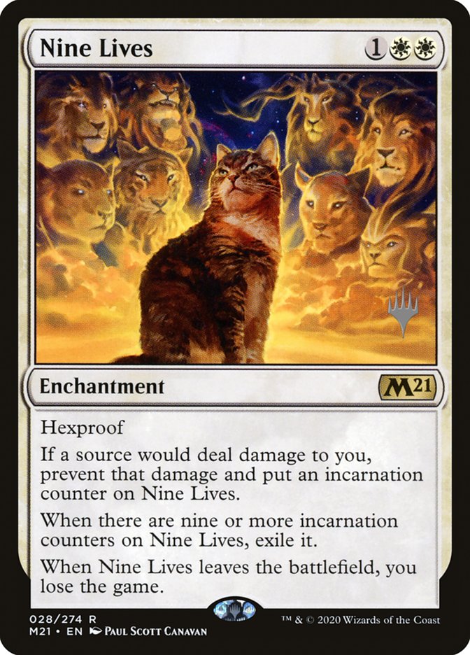 Nine Lives (Promo Pack) [Core Set 2021 Promos] | Rook's Games and More