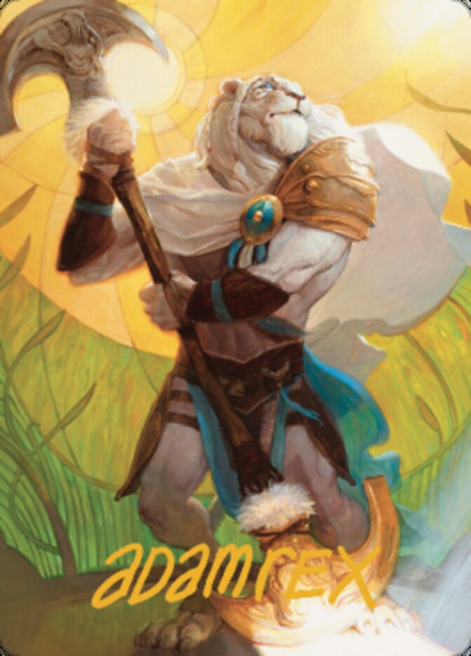Ajani, Sleeper Agent Art Card (Gold-Stamped Signature) [Dominaria United Art Series] | Rook's Games and More