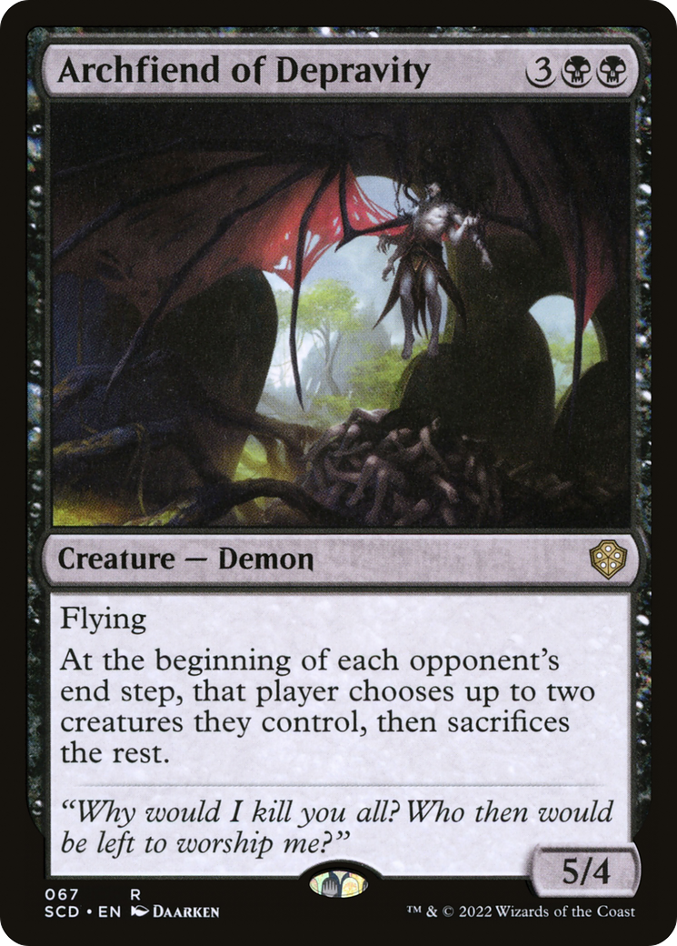 Archfiend of Depravity [Starter Commander Decks] | Rook's Games and More