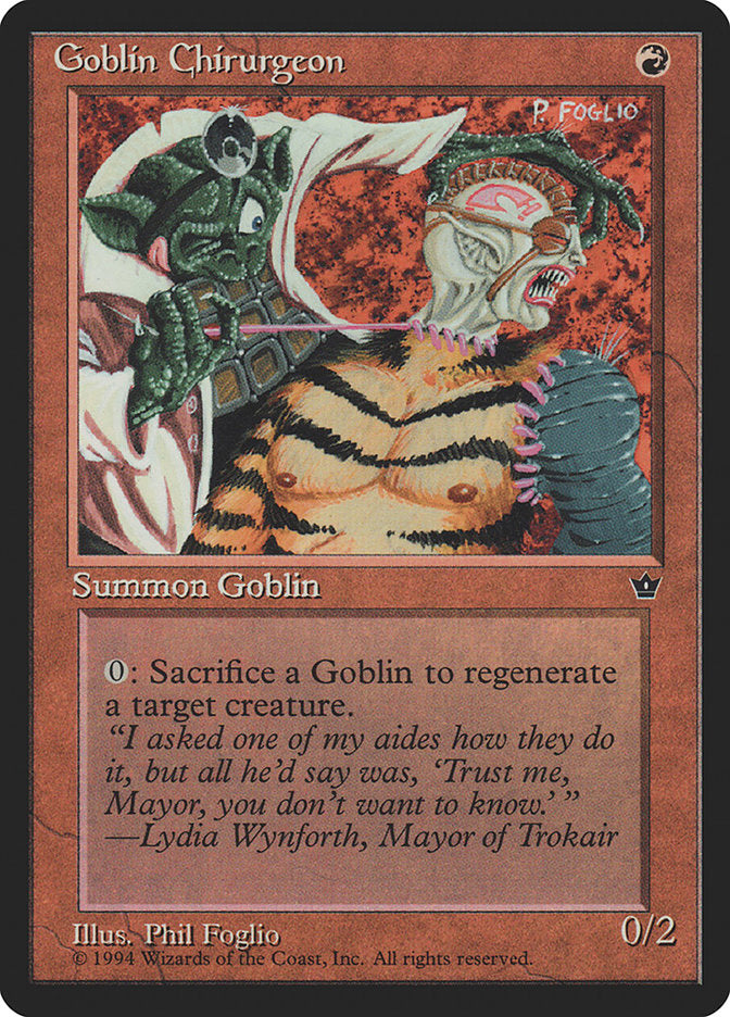 Goblin Chirurgeon (Phil Foglio) [Fallen Empires] | Rook's Games and More