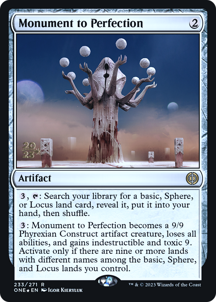 Monument to Perfection [Phyrexia: All Will Be One Prerelease Promos] | Rook's Games and More