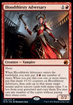 Bloodthirsty Adversary (Promo Pack) [Innistrad: Midnight Hunt Promos] | Rook's Games and More