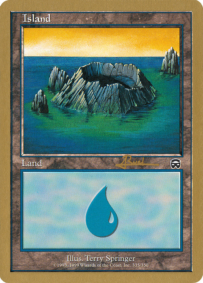 Island (335) (Antoine Ruel) [World Championship Decks 2001] | Rook's Games and More