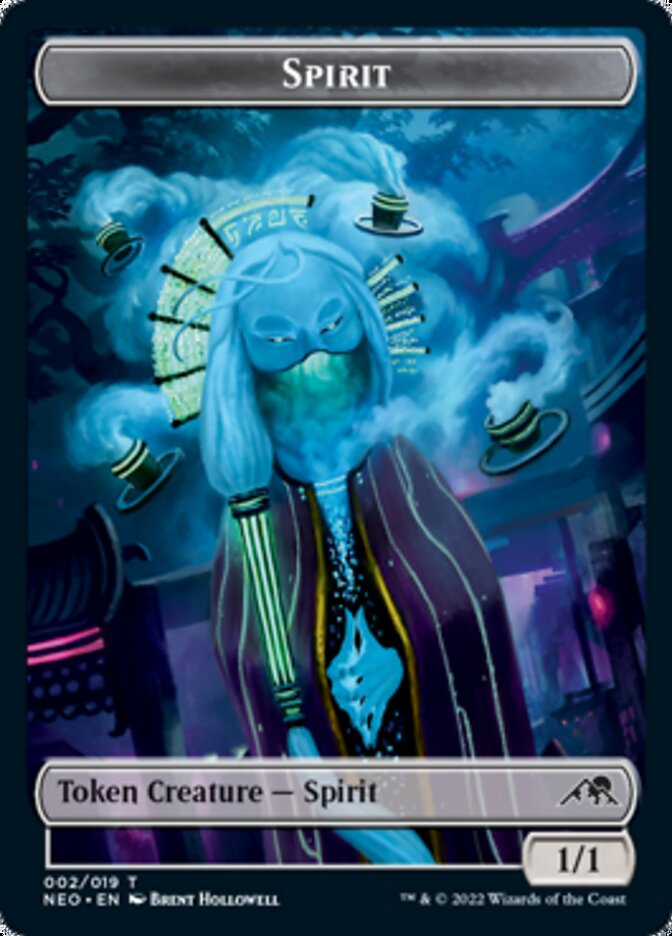 Spirit Token (002) [Kamigawa: Neon Dynasty Tokens] | Rook's Games and More