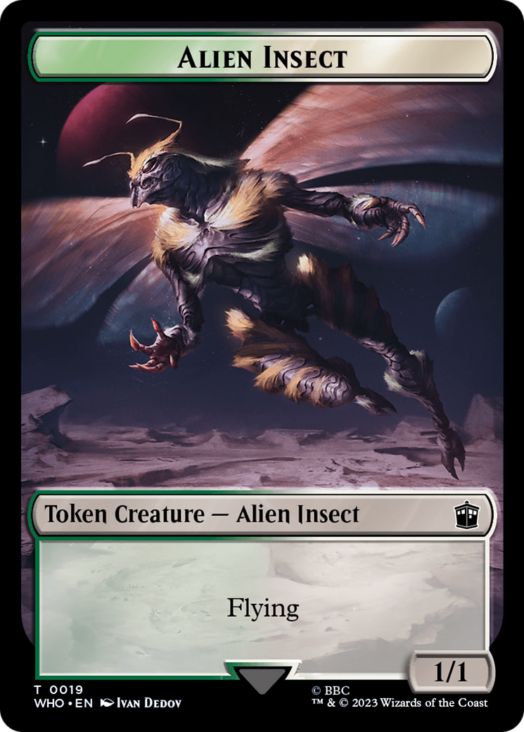 Alien Insect // Mutant Double-Sided Token [Doctor Who Tokens] | Rook's Games and More